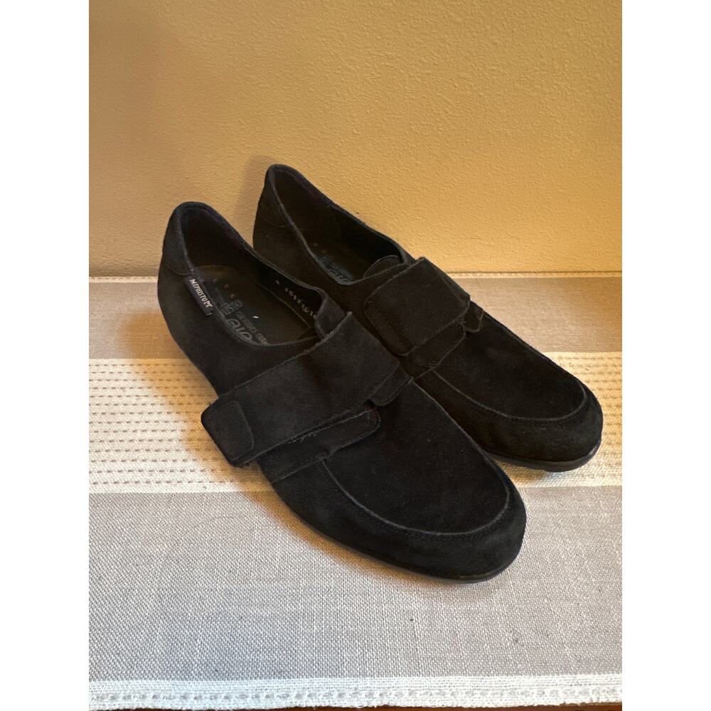 Mephisto Graziella Black Suede Wedge Size 8.5 Air-Jet Comfort